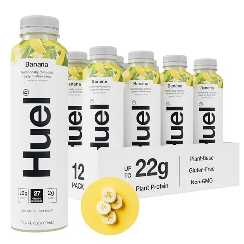 Chocolate Meal Replacement Drink, High Protein, Plant Based, 16.9 Fl Oz (12 Pack) T510