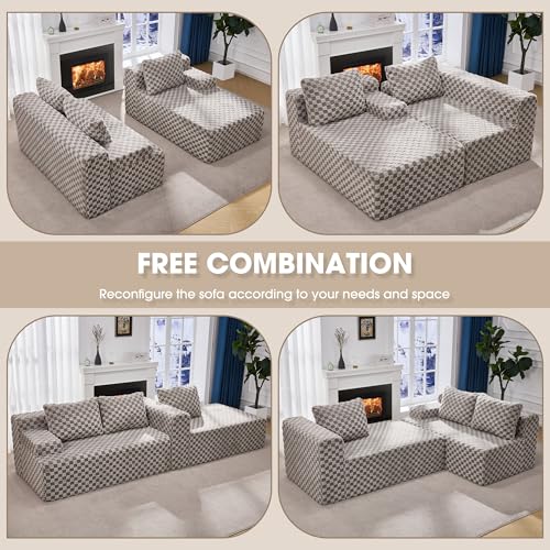 Modular L-Shape Sectional Sofa with Oversized Chaise A47792