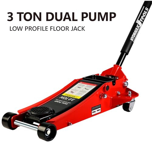 Heavy Duty Hydraulic Floor Jack, Low Profile Steel Racing Jack, 2 Ton Capacity, Blue H1350
