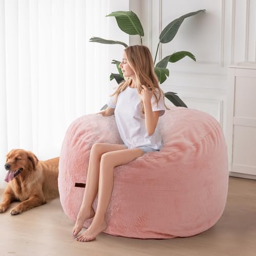 Giant Bean Bag Chair Bed for Adults, Convertible Floor Sofa Mattress R473823