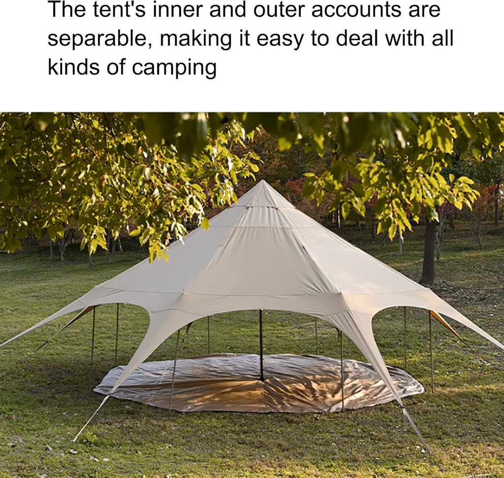 Outdoor Waterproof Cotton Canvas Bell Tent for 8-10 Person Camping O8048
