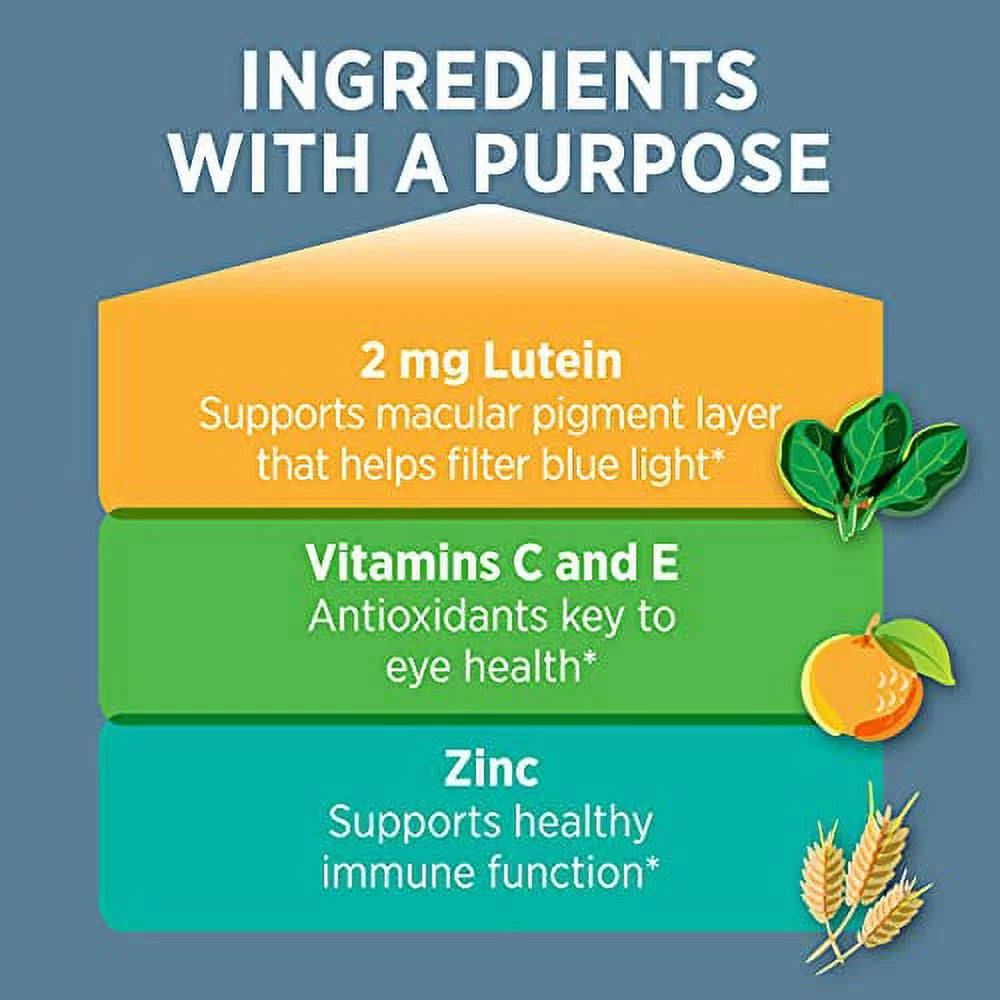 Vitamin & Mineral Supplement Tablets with Lutein, 120 Count (Pack of 2) X940