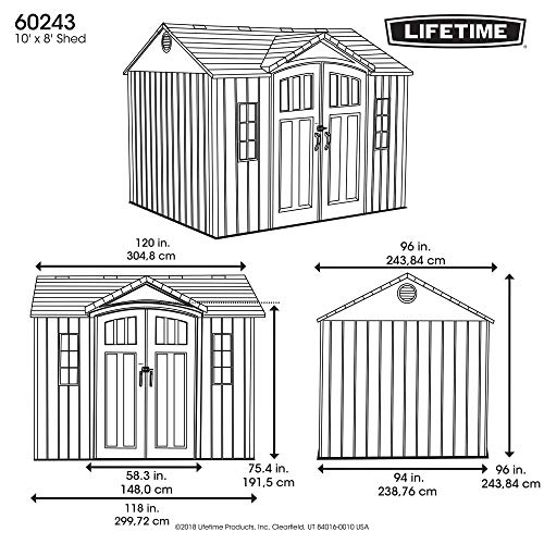 Outdoor Storage Shed 10 x 8 Ft. D7568