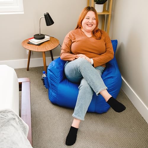 Dorm Bean Bag Chair with Drink Holder and Pocket, 3 feet R2503