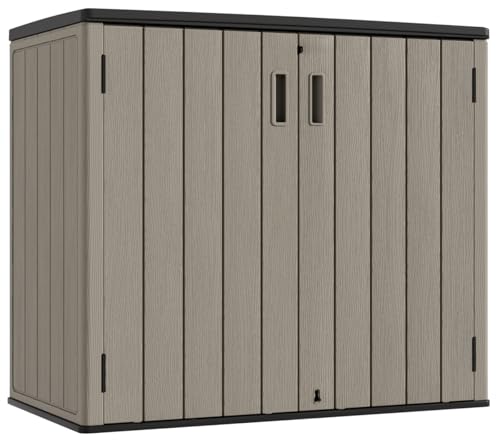 Outdoor Vertical Storage Shed, 57 Cu.ft, Waterproof, Lockable, Brown G868262