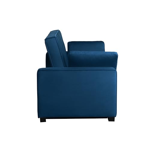 Convertible Sleeper Sofa, Queen Size, Navy Q5867