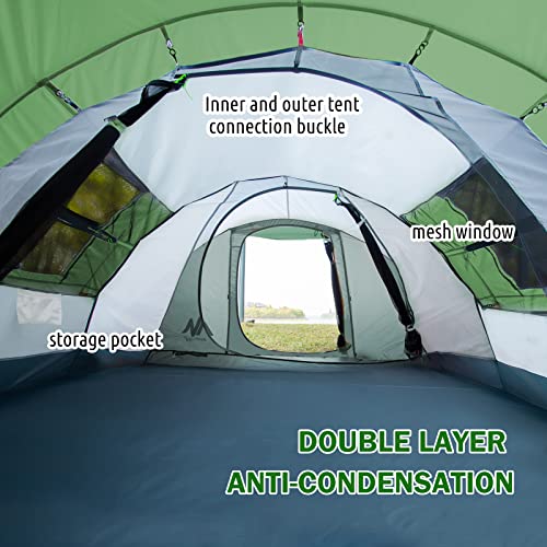 6 Person Easy Pop Up Tent for Camping, Double Layer Waterproof Instant Tent with Vestibule Y954227