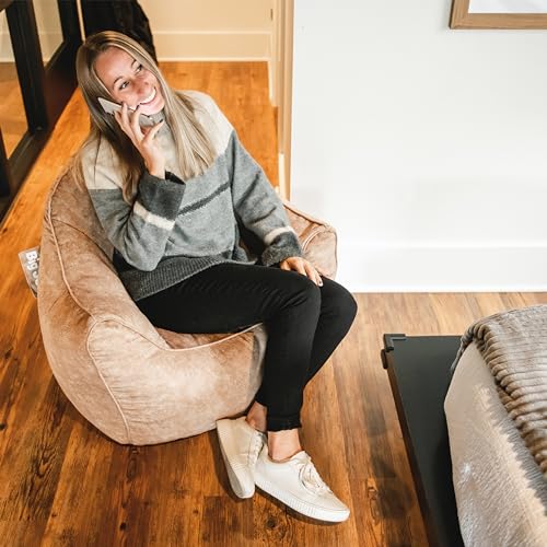 Dorm Bean Bag Chair with Drink Holder and Pocket, 3 feet R2503
