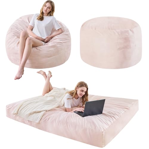 Giant Bean Bag Chair Convertible Bed with Microfiber Cover X2136