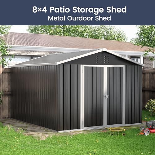 Outdoor Storage Shed 6 x 6 FT Resin Garden Shed with Lockable Door U891