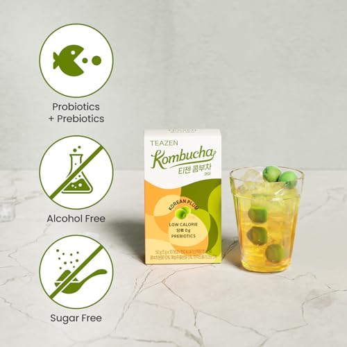 Kombucha Tea, Zero Sugar, Sparkling Powdered Mix, Berry I434