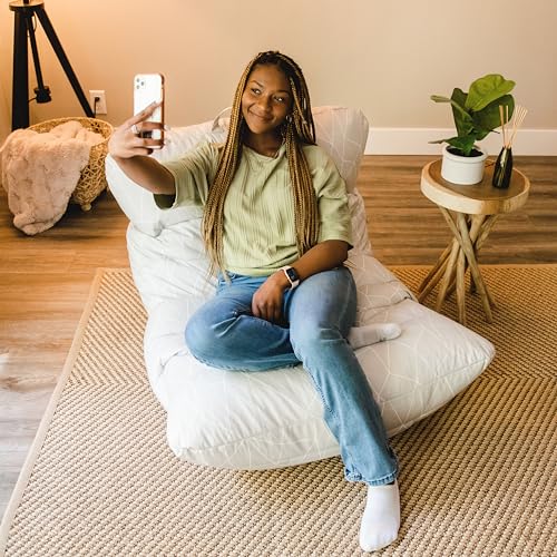 Dorm Bean Bag Chair with Drink Holder and Pocket, 3 feet R2503
