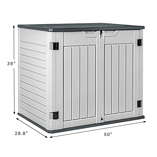 Outdoor Storage Shed 34 Cu Ft Waterproof Patio Tools Box G88135