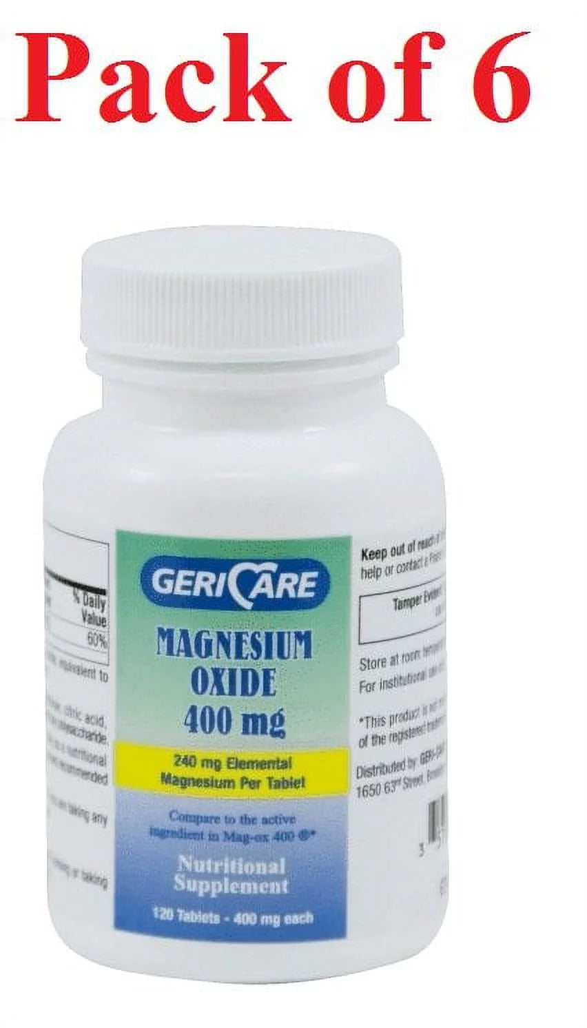 Magnesium Oxide Tablets 400mg, 6-Pack V621