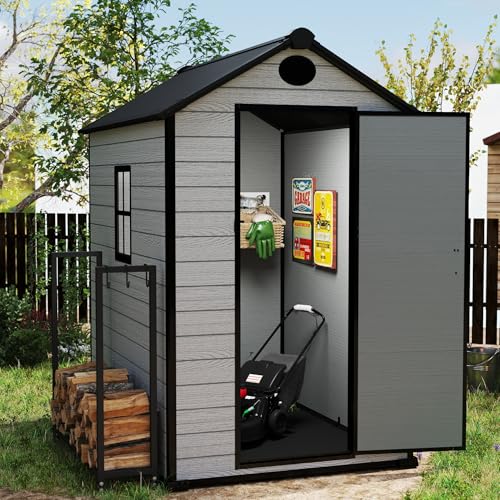 Resin Outdoor Storage Shed with Floor and Lockable Door G844