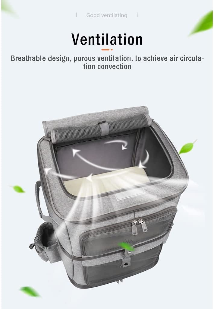 Double-Layer Pet Stroller for Two Cats or Small Dogs W2666