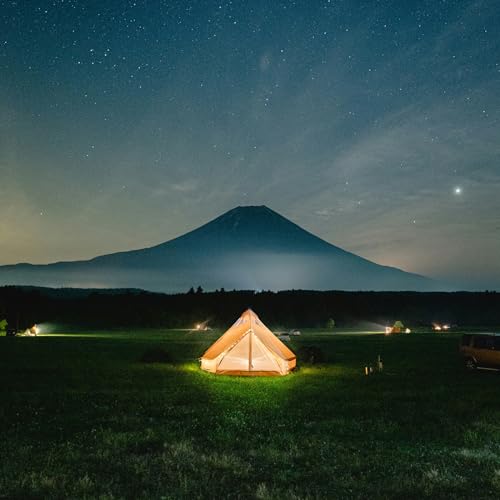 5M Star Gazer Bell Tent 4 Season Waterproof Cotton Canvas Glamping Yurt with Stove Jack Hole and Roof Windows for 6-8 Persons T8921