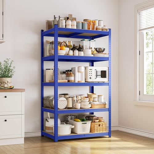 5-Tier Adjustable Metal Shelving Unit for Garage, Pantry, and Warehouse M7734