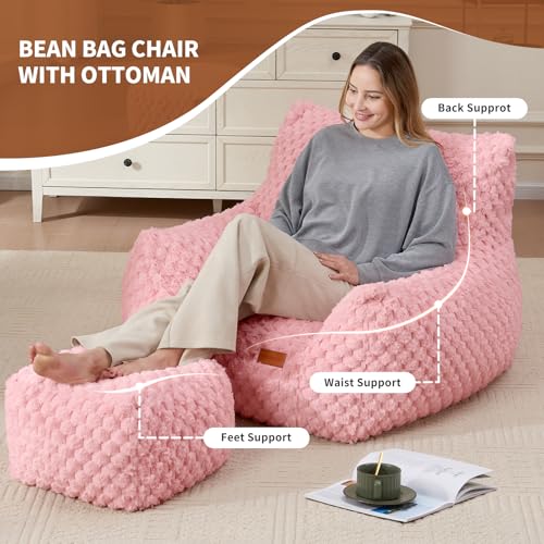 Giant Bean Bag Chair for Adults with Foot Rest Z4047