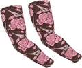 Cooling Arm Sleeves for Men Women Uv Protection - pink flower Tower Tattoo Sleeves to Cover Arms for Women Men, Farmers Defense Gardening Sleeves, Compression Sleeves for Women