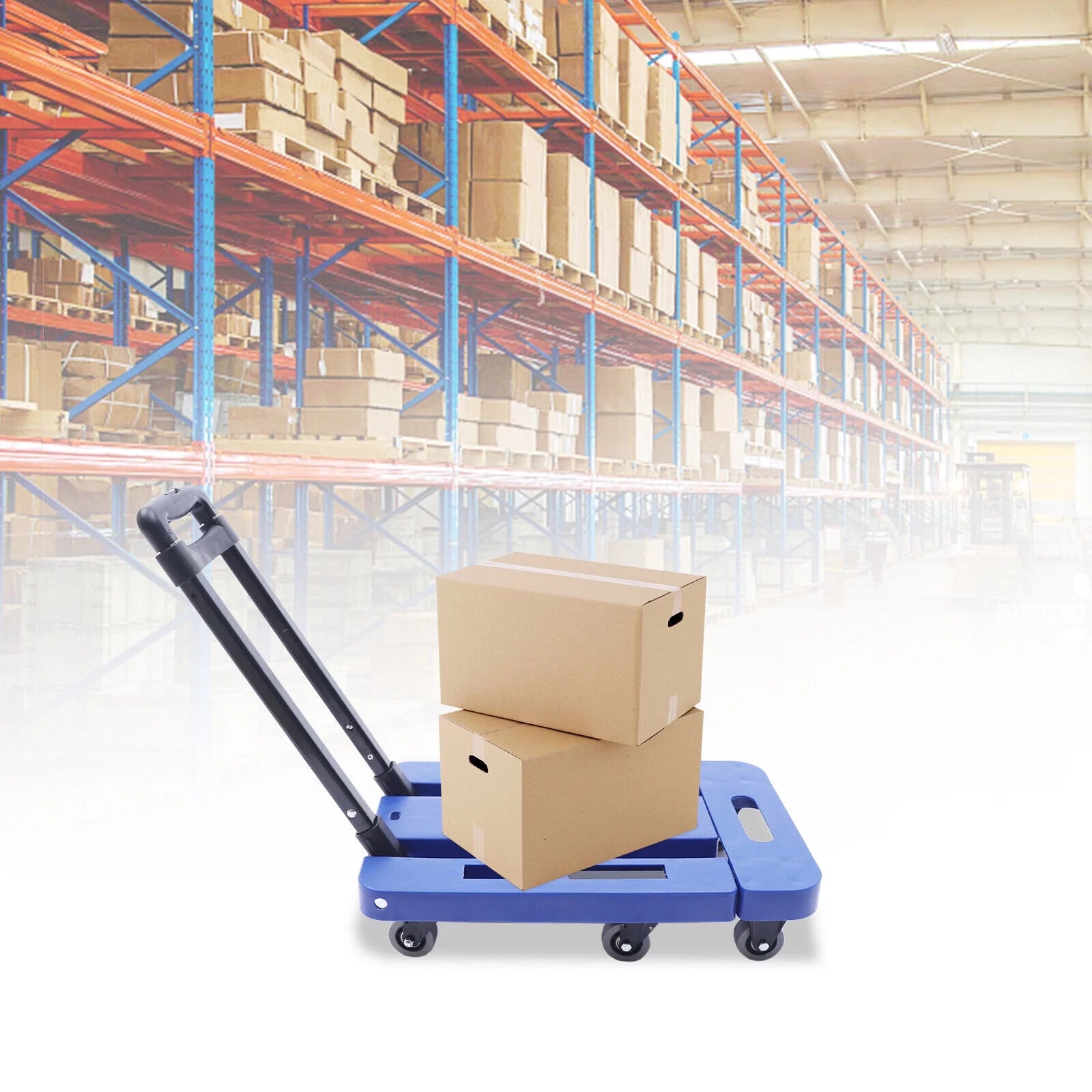 Folding Dolly Trolley with 6 Wheels R649