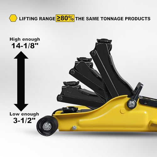 2.5 Ton Trolley Jack with Carrying Case Hydraulic Low Profile Floor Jack for Cars C877326