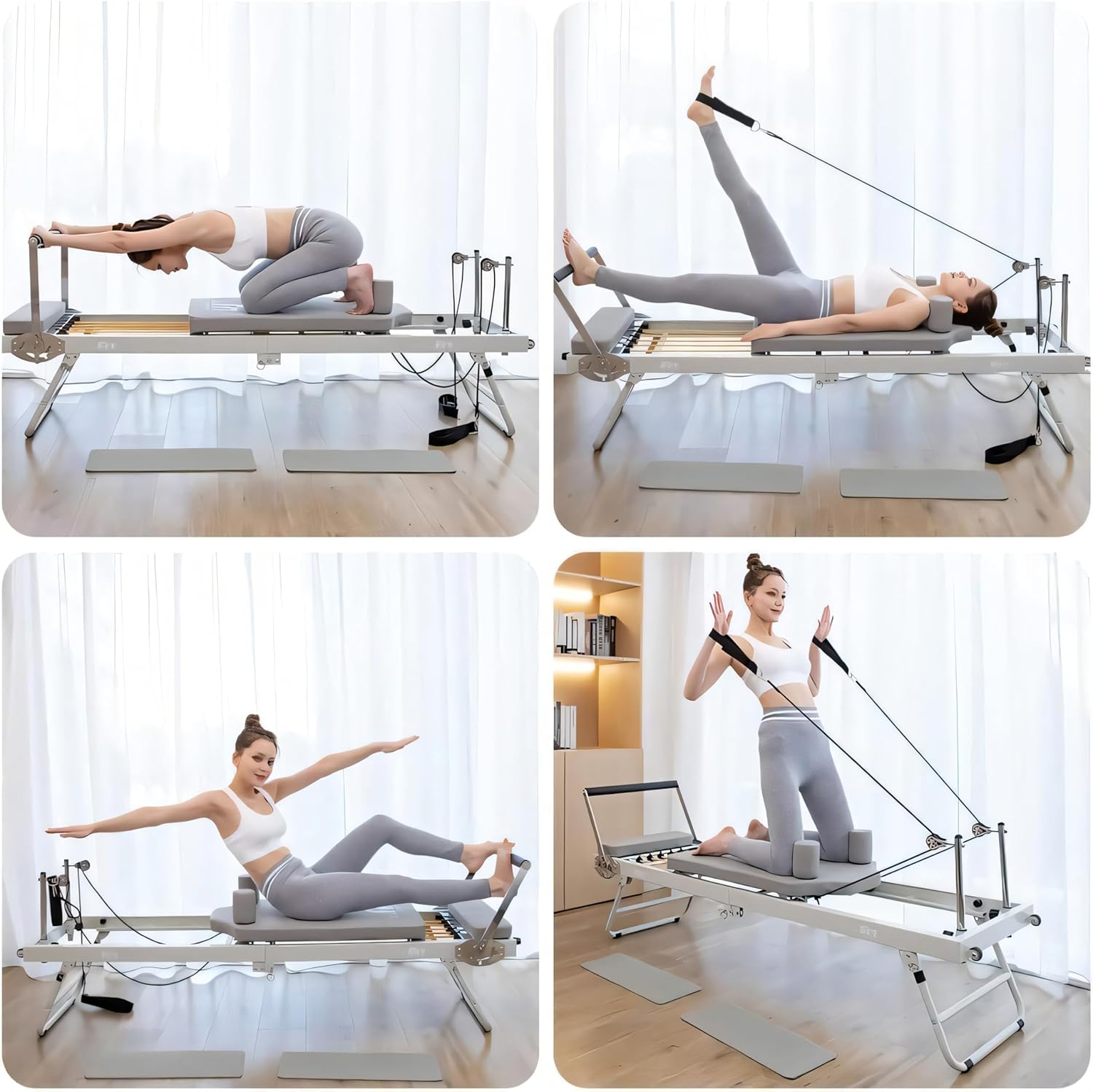 Foldable Pilates Reformer for Home and Gym Workout K708826