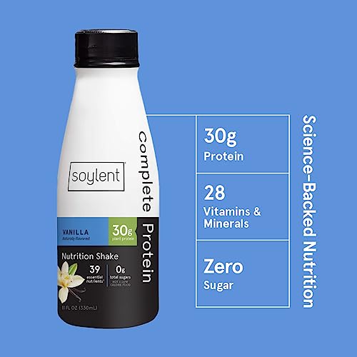 Complete Protein Shake, Chocolate, 30g Protein, Vegan, Dairy Free, 11oz (12 Pack) Q8795