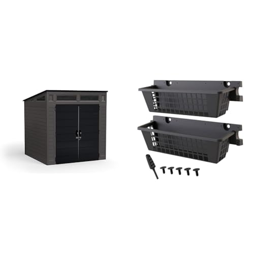 Outdoor Storage Shed, 200 cu. ft., Weatherproof & Lockable F901208
