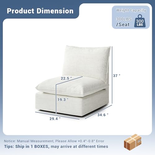 Modular Sectional Sofa, Waterproof Down Filled, Dark Gray C7587