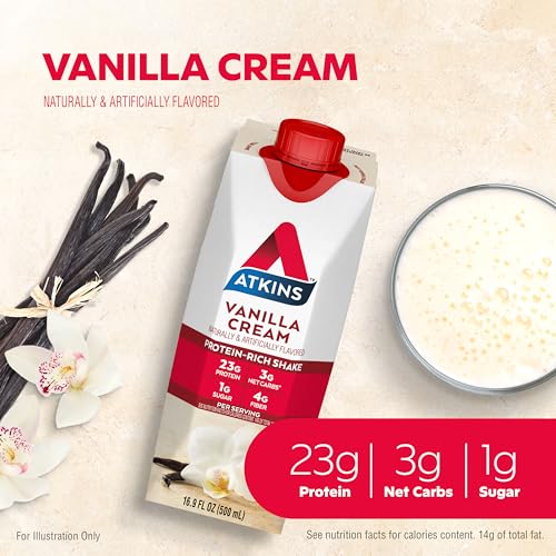 Vanilla Cream Protein Shake, 23g Protein, Low Carb Q4956