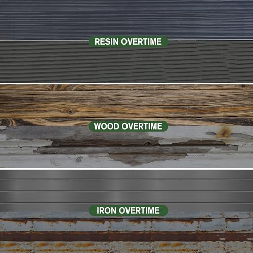 Outdoor Storage Shed with Lock, Waterproof Resin Garden Cabinet K95396