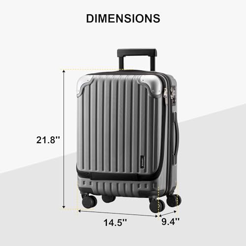Carry On Luggage, 20" Hardside Spinner Suitcase with TSA Lock E464786