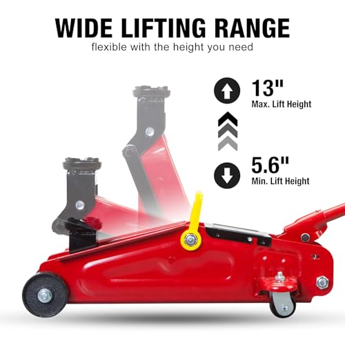 Hydraulic Trolley Floor Jack with Storage Case, 1.5 Ton Capacity G957043