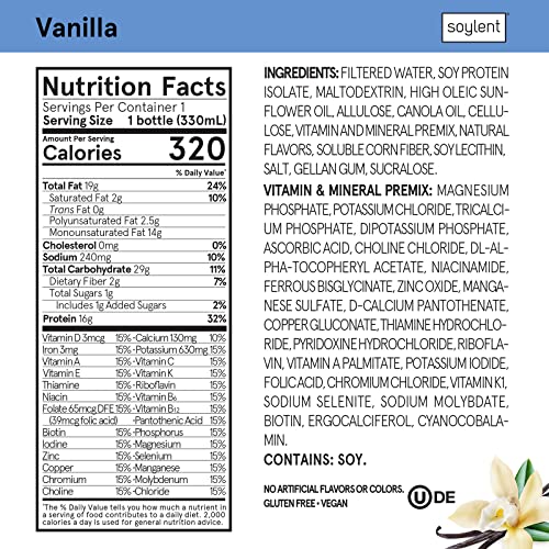 Gingerbread Meal Replacement Shake, Plant Based Protein Drink, 11oz (12 Pack) B2352