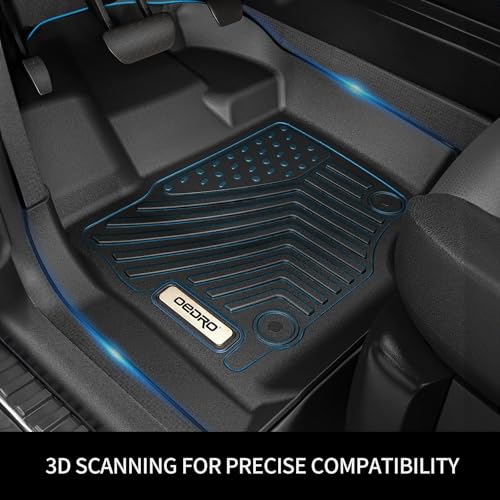 TPE Floor Mats for Toyota Camry 2024-2018, All Weather Full Set Front and Rear W496556