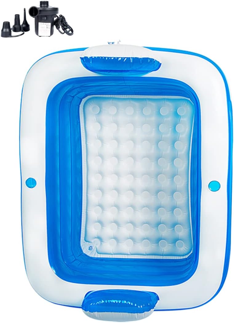 Inflatable Adult Bath Tub for Two, Freestanding with Electric Air Pump Y1553