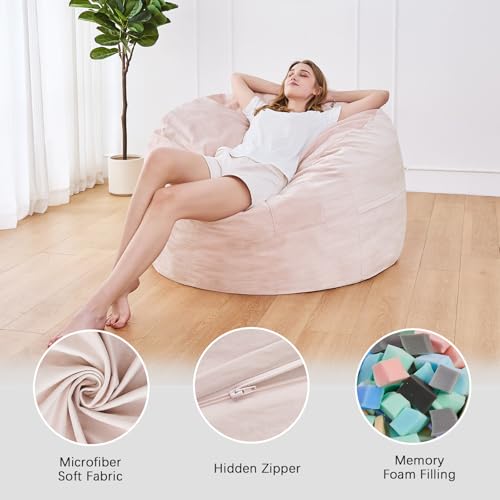Giant Bean Bag Chair Convertible Bed with Microfiber Cover X2136