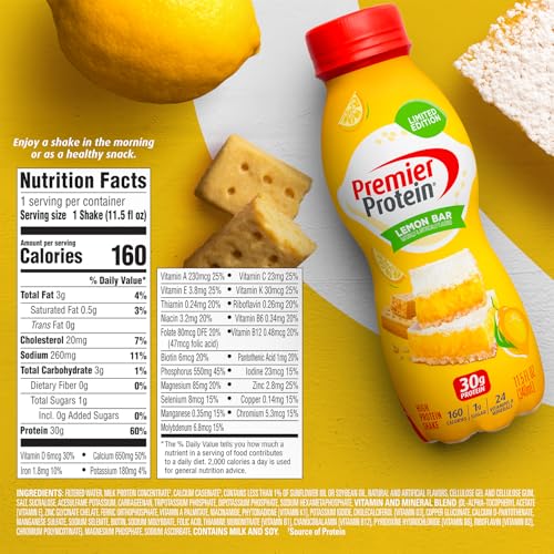 Café Latte Protein Shake, 30g Protein, 1g Sugar, 11.5 fl oz, 12 Pack W5537