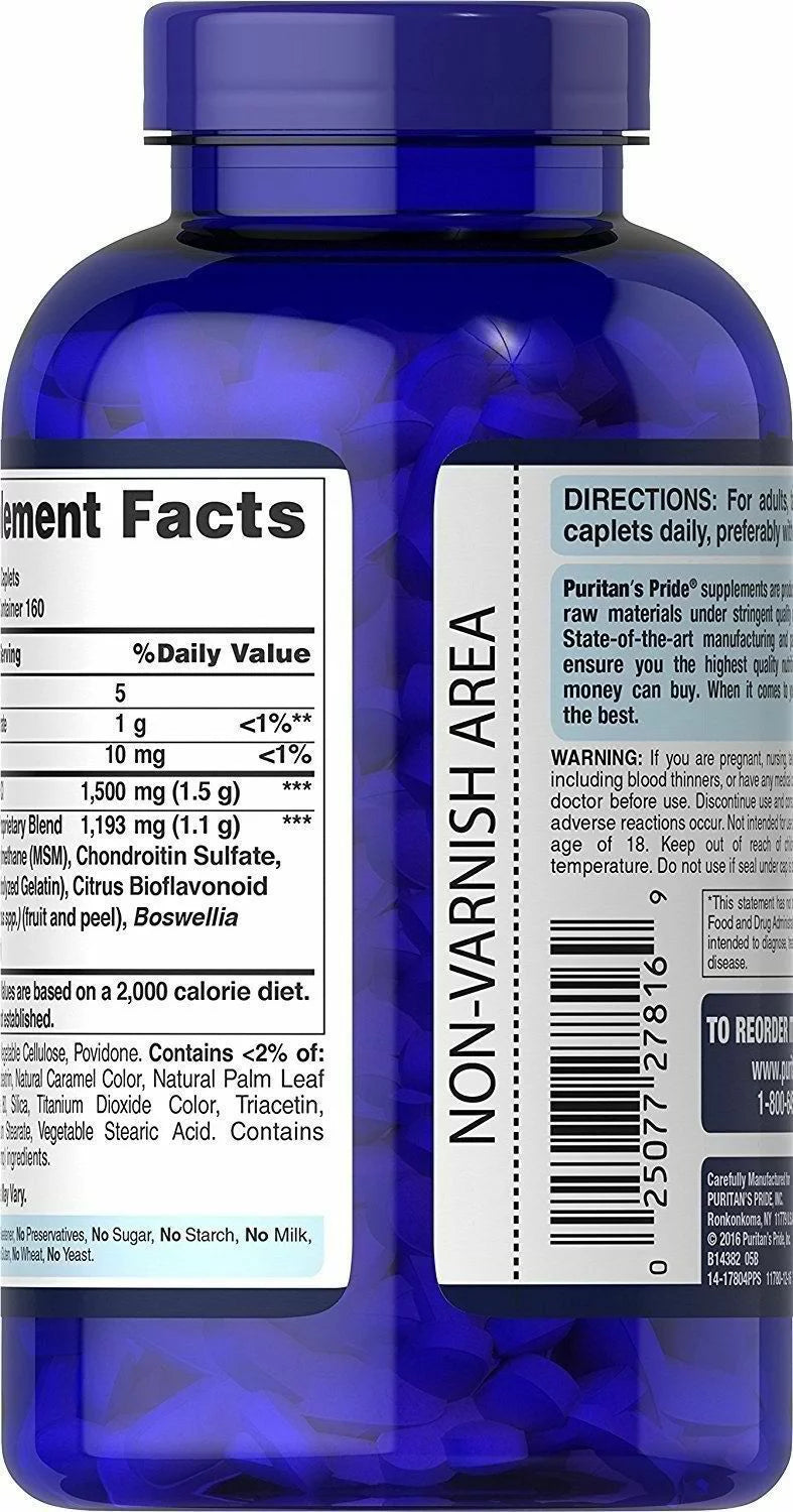 Glucosamine Chondroitin MSM Joint Supplement, 480 Count H21514