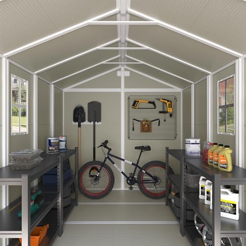 Outdoor Storage Shed 6 x 6 FT Resin Garden Shed with Lockable Door U891