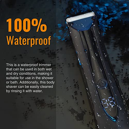 Body Hair Trimmer for Men, Wet/Dry Pubic Trimmer with Ceramic Blade P92963