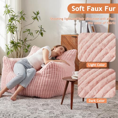 Plush Bean Bag Chair with Armrests for Adults and Teens M473