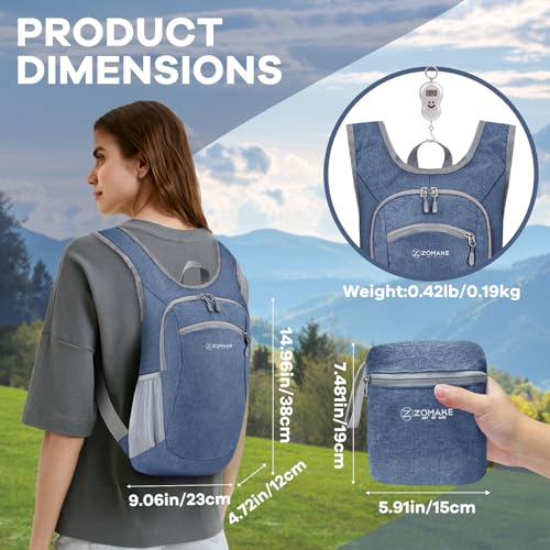 Ultra Lightweight Packable Backpack 10L Water-Resistant Daypack for Hiking Y2196