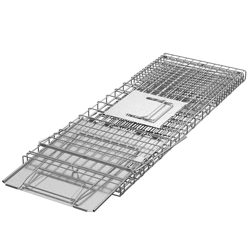 Live Animal Cage Trap 32" Steel Catch Release Humane Rodent Cage V922444