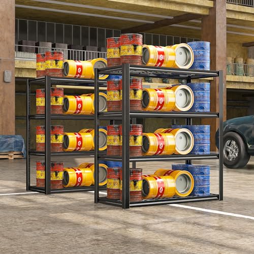 40" W Garage Shelving 2240 LBS Storage Shelves Adjustable Metal Heavy Duty 4 Tier R5651