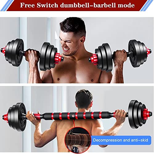 Adjustable Dumbbells Set of 2, Convertible to Barbell, 20-80 lbs for Home Gym P4557