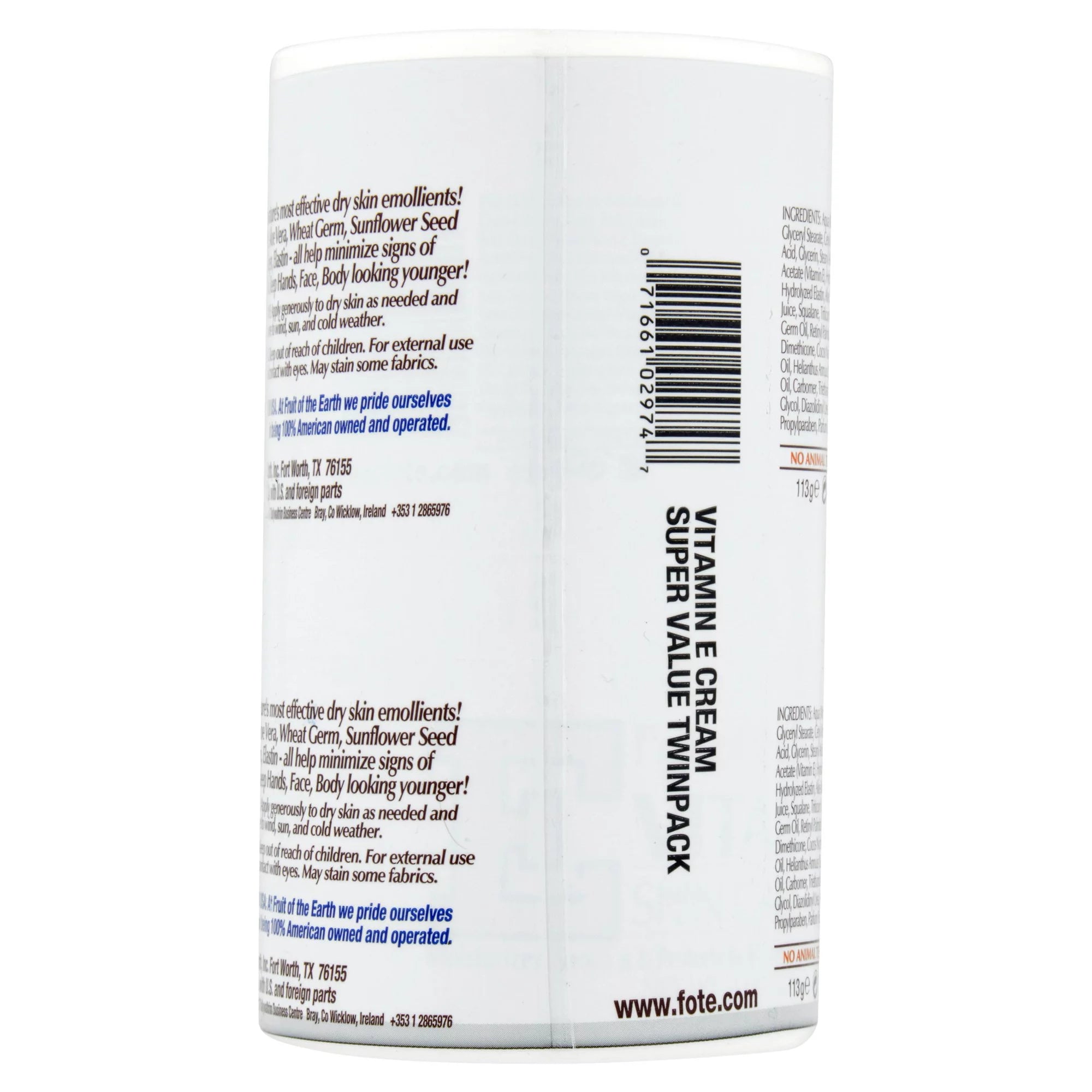 Vitamin E Skin Care Cream with Moisture, 4 oz, 6 Pack D9863