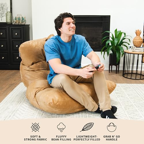 Dorm Bean Bag Chair with Drink Holder and Pocket, 3 feet R2503