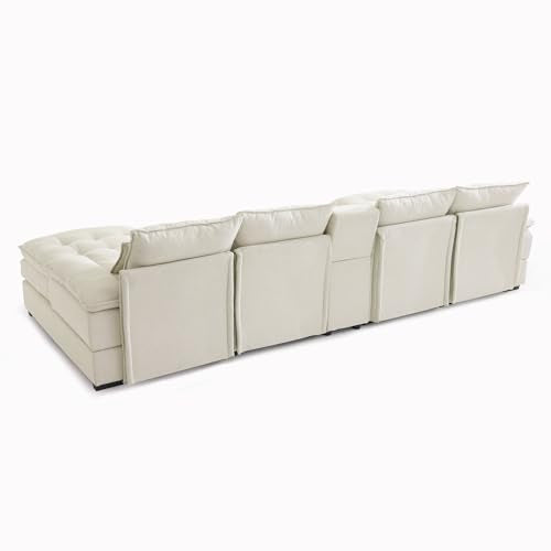 Modular Sectional Sofa with Ottoman, U-Shaped Lounge Couch H930